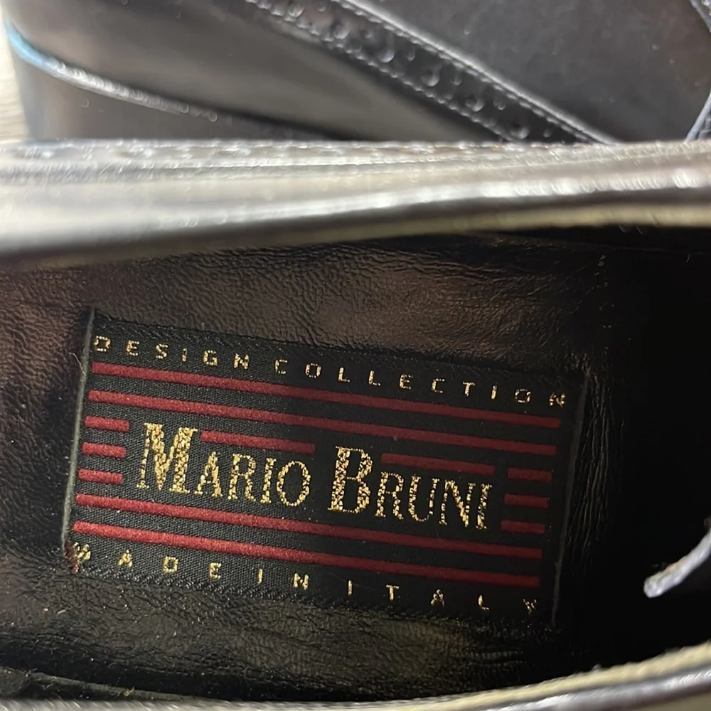 Mario bruni hand made loafers mens 8 (f109)